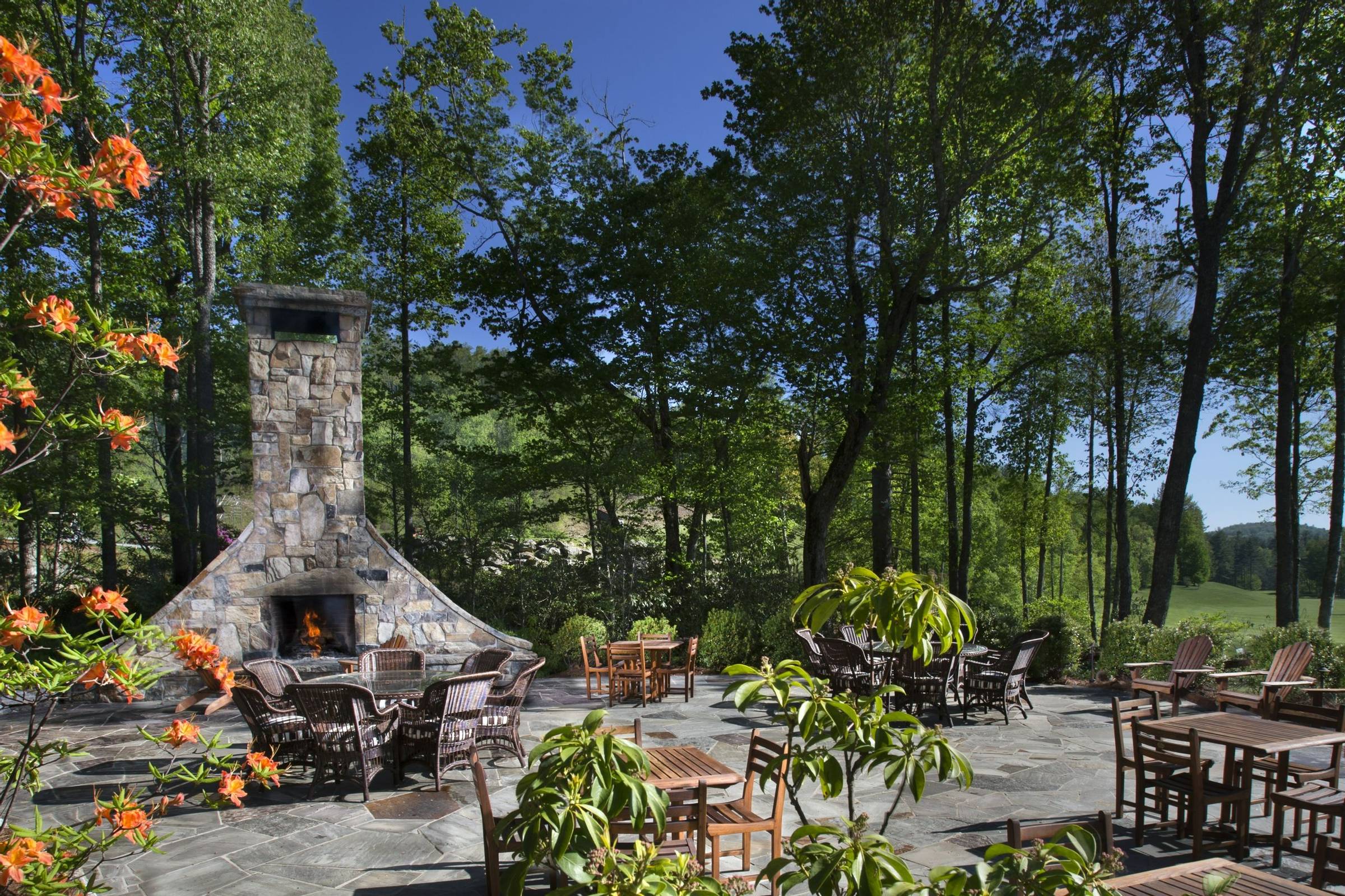 Half-Mile Farm Old Edwards wellness retreat golf course patio